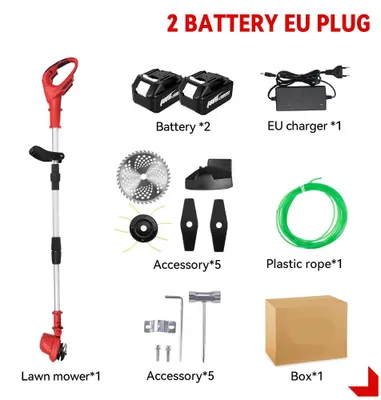 Produktbild von Rasentrimmer – Akkubetrieben – Kabellos – Heckenschere – Unkrautbürste – Elektrisch – Schneidwerkzeug – 10 Zoll