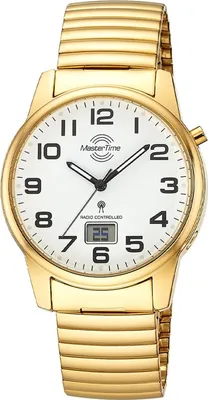 Master Time MTGA-10946-12Z Herren-Funkuhr Daily Zugband Goldfarben 1