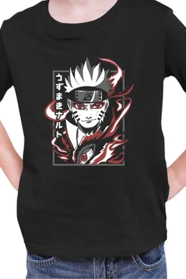 Immagine prodotto di Maglietta per bambini Naruto Naruto Kurama 02, 5-6 Jahr - 116 , Noir