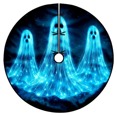 Produktbild von Leuchtender Geisterbaumrock für Halloween, blau, 121,9 cm, Dekoration für Innen- und Außenbereich
