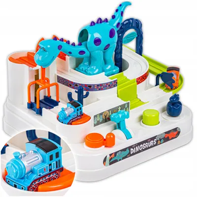 Produktbild von DK Interaktive Dino Hindernisbahn mit Fahrzeugen für Kinder