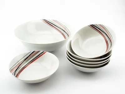 Produktbild von Karlovy Vary Porzellan, Kompott-Set, Sylvie, Thun, 7 Stück