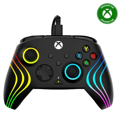 Zdjęcie produktu dla Turtle Beach Afterglow Wave, Gamepad, PC, Xbox, Xbox One, Xbox Series S, Xbox Series X, D-pad, Przycisk opcji, Wielobarwny, Przewodowa, USB