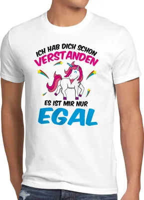 Produktbild von BaumwolleCloud Ich hab dich schon verstanden - es ist mir nur egal Herren T-Shirt Einhorn Unicorn