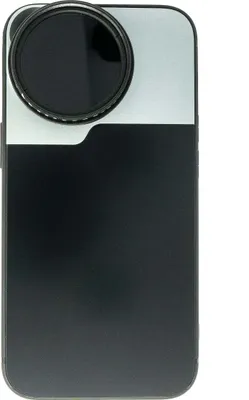 Produktbild von SYSTEM-S ND Vario Filter 37 mm 2 bis 4000 Neutraldichte mit Hülle für iPhone 13