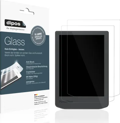 Produktbild von 2x Schutzfolie für PocketBook Verse Lite - Anti-Shock 9H Folie dipos Glass Kunststoffglas