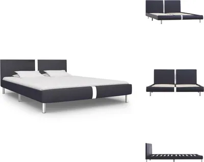 Produktbild von vidaXL Bettgestell Schwarz Kunstleder 120 x 200 cm -  Betten & Bettgestelle