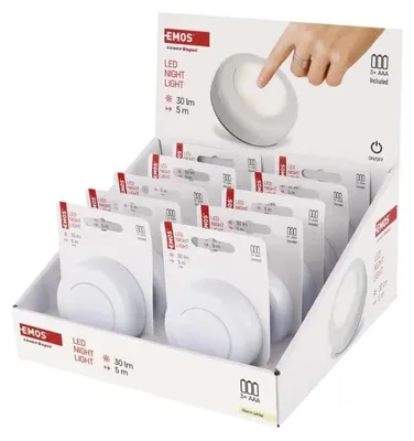 Obrázok produktu pre EMOS LED nočné svetlo P4722 na 3× AAA, 10 ks, display box