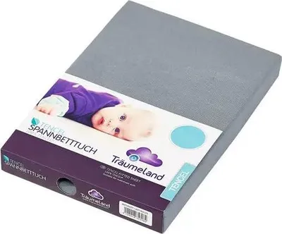 Produktbild von Träumeland Spannbetttuch Lyocell dunkelgrau 40 x 90 cm