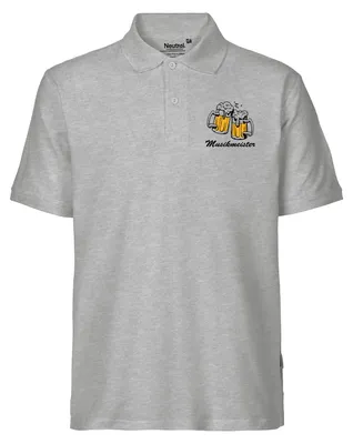 Produktbild von Huuraa Herren Polo Shirt Musikmeister Schützenfest L Sport Grey Bio Baumwolle Fairtrade Poloshirt Geschenkidee