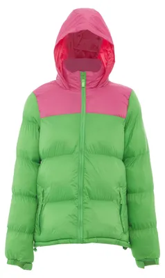 Image de Jika, veste matelassée doublée, couleur vert rose vif, taille XL