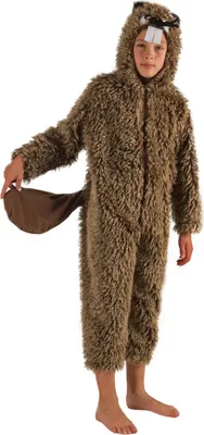 Biber Kostüm Boy für Kinder Gr. 116-140 braun Tierkostüm Fasching Kinderfasching Unisex für Mädchen und Jungen Karneval Mottoparty