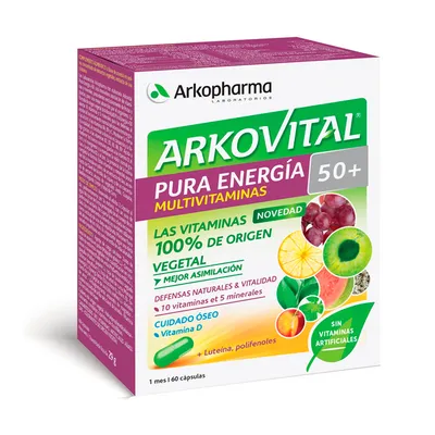 Zdjęcie produktu dla Arkopharma Arkovital Pure Energy Senior 50+ 60 kapsułek
