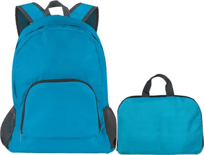 Produktbild von Reise Rucksack Faltbar City Tasche Handgepäck Camping Wandern Sporttasche leicht - Blau