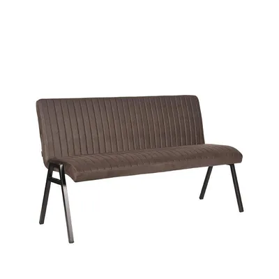 Produktbild von LABEL51 Sitzbank Matz - Anthrazit / Schwarz - Mikrofaser / Metall - 145x62x86 cm