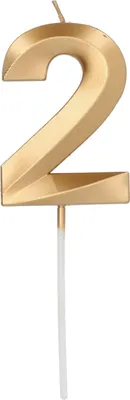 Image de Bougie Folat numéro 2 dorée Autres Autres