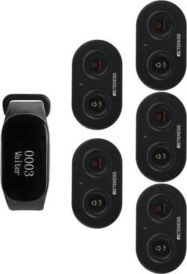 Immagine prodotto di Retekess TD112-TD036 Cercapersone per ristoranti, sistema di chiamata wireless, batteria integrata da 180 mAh, cancellazione delle chiamate a 2 numeri, 7 lingue, per ristoranti (5 pulsanti)