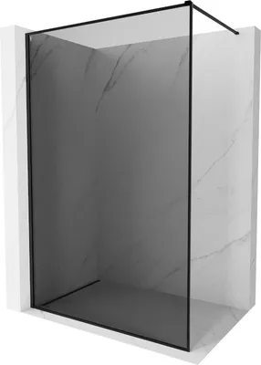Produktbild von Mexen Kioto-F Duschwand Walk-in mit Rahmen 80 x 202 cm, Graphit 8 mm, Schwarz - 800-080-104-70-40