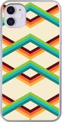 Produktbild von MuchoWow® Handyhülle Schutzhülle Hülle für Telefoonhoesje iPhone 11 Retro - Streifen - Design - Siebziger Jahre Silikon Softcase Handy Hülle - Handytasche