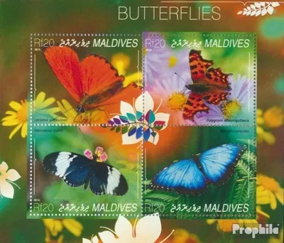 Produktbild von Briefmarken Malediven 2014 Mi 5425-5428 Kleinbogen (kompl. Ausg.) postfrisch Schmetterlinge