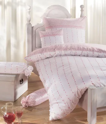 Produktbild von Janine Design Edelflanell Bettwäsche-Garnitur Chinchilla S 78007 Farbe rosé-01 Größe 155x220 + 80x80cm