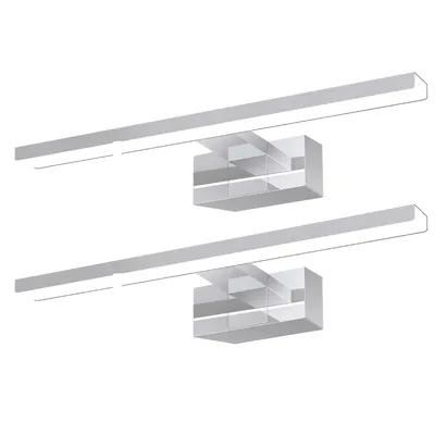 Produktbild von ZMH LED Spiegelleuchte Spiegellampe Weiß Wandlampe 2ER  IP44 Wandleuchte Neutralweiß 4000K Feuchtraumleuchte 6W 30CM für  Keller Küche schrank