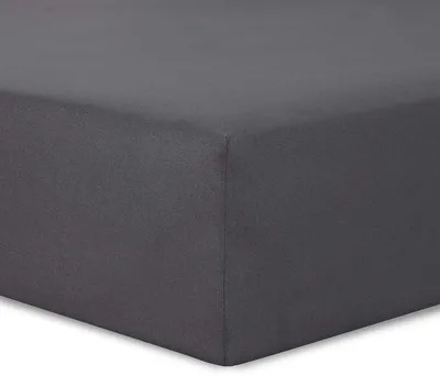 Produktbild von Unyqoos® Jersey-Spannbettlaken Anthrazit 180x200 cm – 100% Baumwolle (150 g/m²), , für Matratzen bis 30 cm