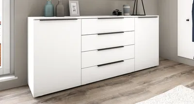 Produktbild von Kommode "Tom" 166cm weiß-matt