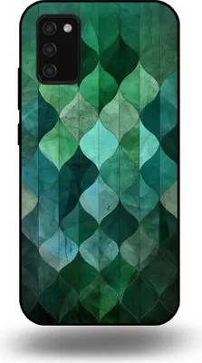 Produktbild von Smartphonica Handyhülle passend für Samsung Galaxy A03s mit grünem Blätterdruck - TPU Backcover Hülle grünes Blattdesign - Grün