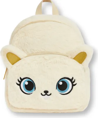 Produktbild von Kinderrucksack Panda Mädchen, flauschiger Rucksack Kinder Plüsch, Freizeitrucksack Kindergarten Kita mit Vordertasche