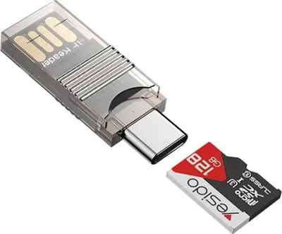 Produktbild von Yesido USB-C auf USB-A OTG-Adapter / TF-Kartenleser