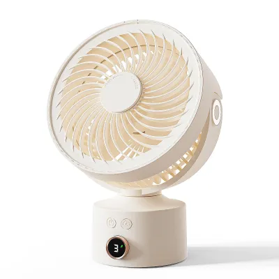Produktbild von Mini Tischventilator USB Akku 4000mAh leise 30dB 3 Stufen Oszillation 120° neigbar 90° für Büro Schlafzimmer
