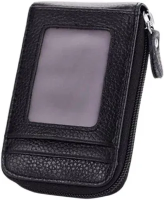 Obrázek produktu pro Peněženka na zip – organizér na karty – bezpečné uložení – kompaktní design – 11 x 7 x 1,5 cm – černá