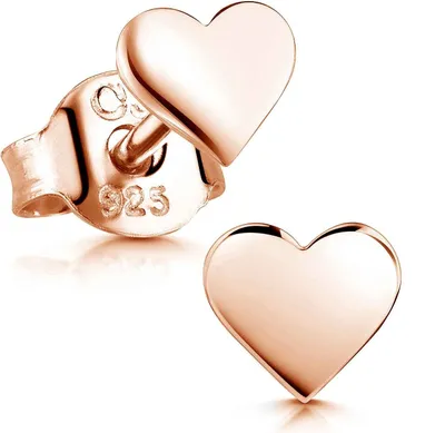 Produktbild von MATERIA by Matthias Wagner Herz Ohrstecker Rosegold klein 925 Silber rosé vergoldet SO-260-Rose