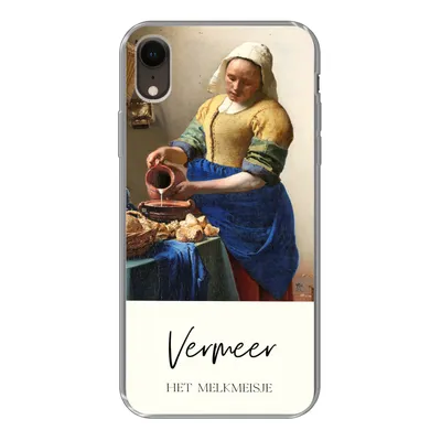 Produktbild von MuchoWow® Handyhülle Schutzhülle Hülle für iPhone XR Kunst - Milchmädchen - Vermeer Silikon Softcase Handy Hülle - Schutzdeckel