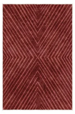 Image de Tapis Moquette en polyester Rouge 80 x 150 cm antidérapant poils 5 mm