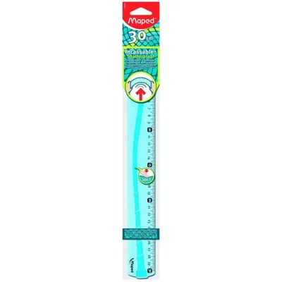 Image de Maped 244030 Règle plate Flex, 30 cm, assortie en bleu et vert-transparent