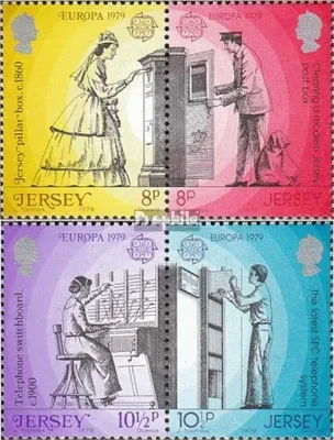 Produktbild von Briefmarken GB - Jersey 1979 Mi 192-195 Paare (kompl.Ausg.) gestempelt Postwesen