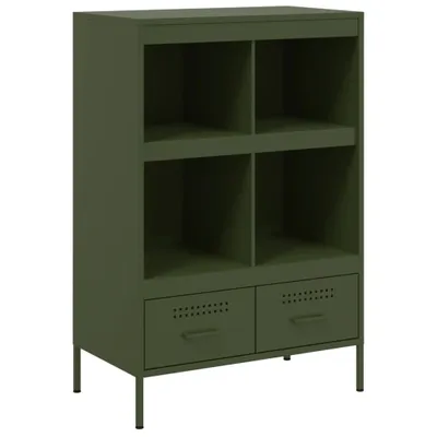 Produktbild von Highboard Olivgrün 68x39x101,5 cm Stahls
