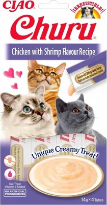 Immagine prodotto di Churu Cat Pollo al gusto di gamberetti 4x14g