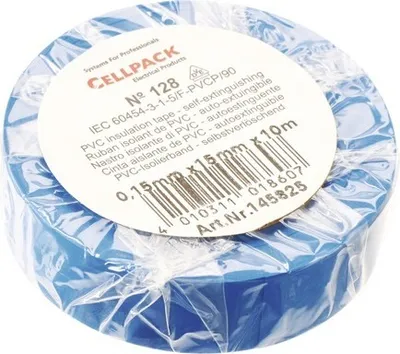 Produktbild von Cellpack 145825, 1 Stück(e), Blau, PVC, 10 m, 15 mm, 0,15 mm