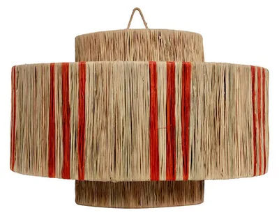 Obrázek produktu pro Stínidlo lampy, pruhované, průměr 40 cm - oranžová/písečná