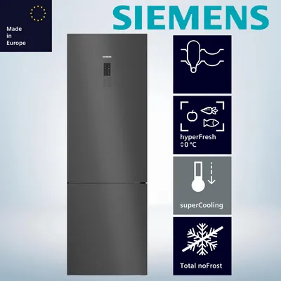 Produktbild von Siemens iQ300, Freistehende Kühl-Gefrier-Kombination mit Gefrierbereich unten, 203 x 70 cm, blackSteel KG49NXXCF