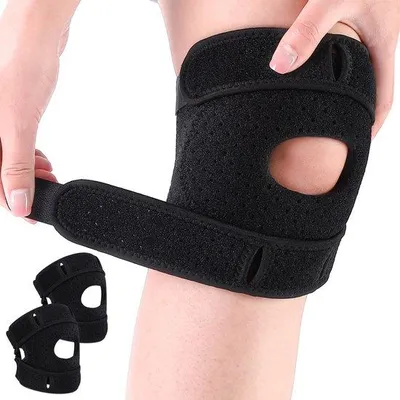 Produktbild von Unyqoos® Set: 2 verstellbare Knieschützer – atmungsaktive Kniestütze mit Silikon-Dämpfung & Klettverschluss für Sport