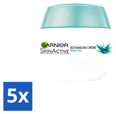Image de 5 x Crème de jour Botanische SkinActive Garnier à l'aloe vera, 50 ml - Pack avantage - 5 pièces