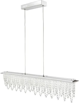 Produktbild von Design LED Hängelampe mit Kristallen und Fernbedienung