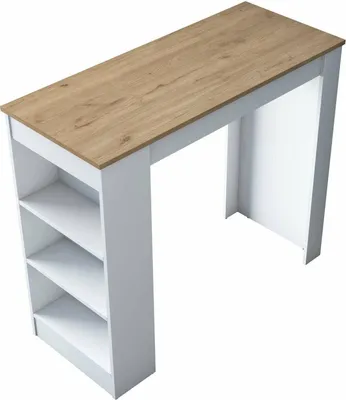 Produktbild von Assan - Fester Tisch, 120x50x100h cm Nussbaum Braun, 2-Sitzer
