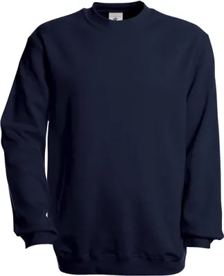 Produktbild von B & C Herren Sweater Sweatshirt Rundhals Pullover Pulli langarm, Größe:2XL, Farbe:Navy Blau