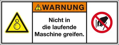 Produktbild von Dreifke® Aufkleber I Produktsicherheitsschild Warnung Nicht in die laufende, ...