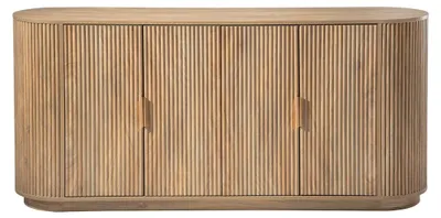 Produktbild von CALICOSY - Sideboard mit 4 Türen in Eichenoptik und Lamellenfronten B160 cm - ACHILLE